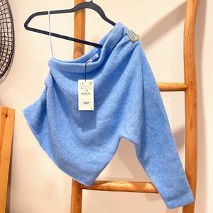 Zara Asymmetrical Knit Sweater Size Large